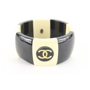 Chanel 96p Cc Logo Bangle Cuff Bracelet 63ch825s - image 1